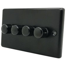 Classic Matt Black Plug Sockets Light Switches Dimmers - Whole Range available