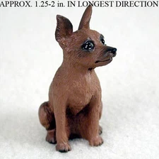 Miniature Pinscher Figurine Red/Brown