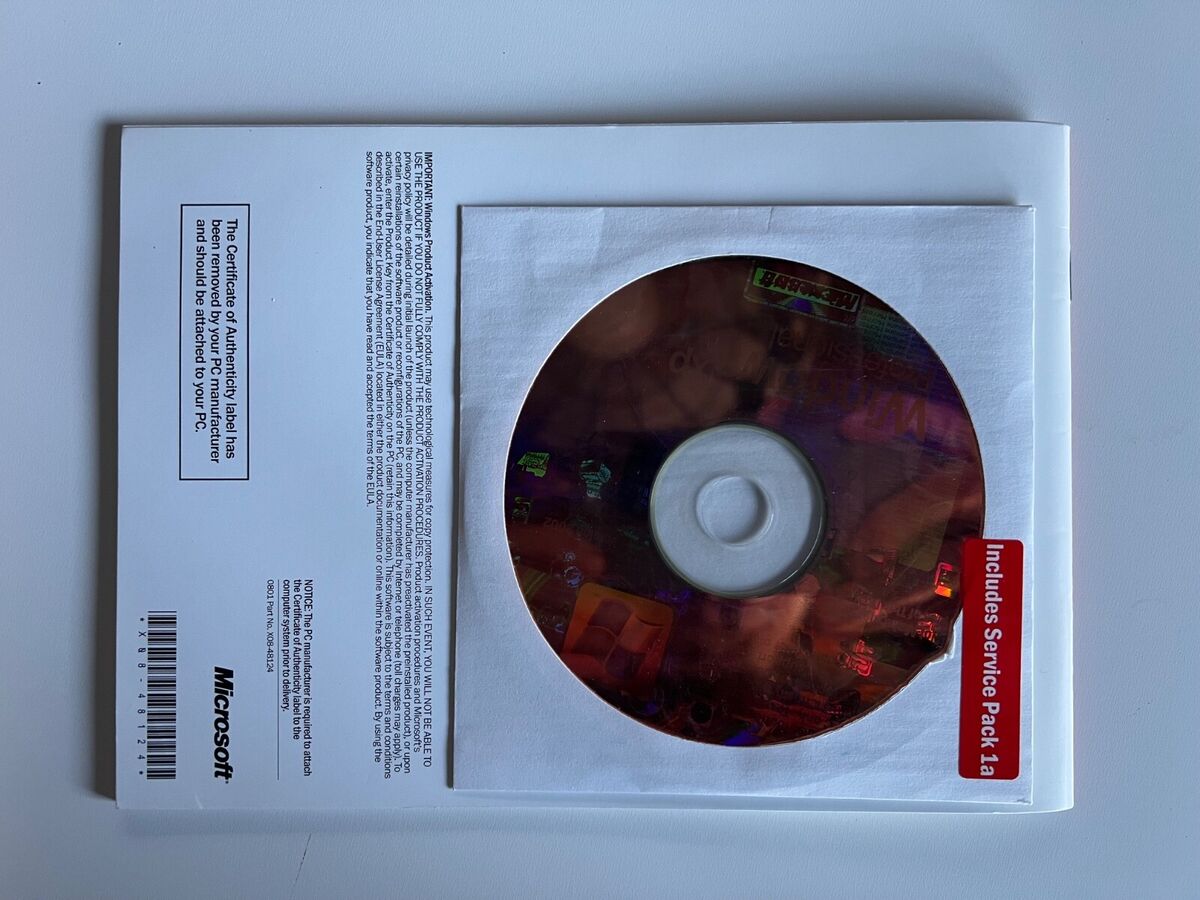 Microsoft Windows XP Pro Version 2002 OEM Package (SP 1a Microsoft Windows XP Pro Version 2002 OEM Package (SP 1a