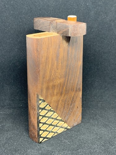 WOODEN FLOWER ONE PIPE HITTER 4" DUGOUT BOX SET SMOKE TOBACCO USA STASH SMOKING - Picture 11 of 12