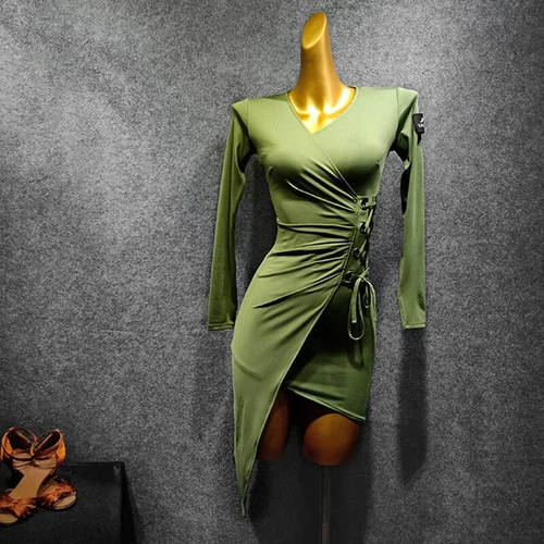 Latein Rumba Samba Tango Cha Cha Rhythmus Paso Doble Ballsaal Praxis Tanz Kleid - Bild 10 von 18