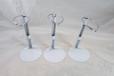 White Metal Doll Stands 3 Lot For 10" Toddler Dolls Littlest Angel Size New NOS