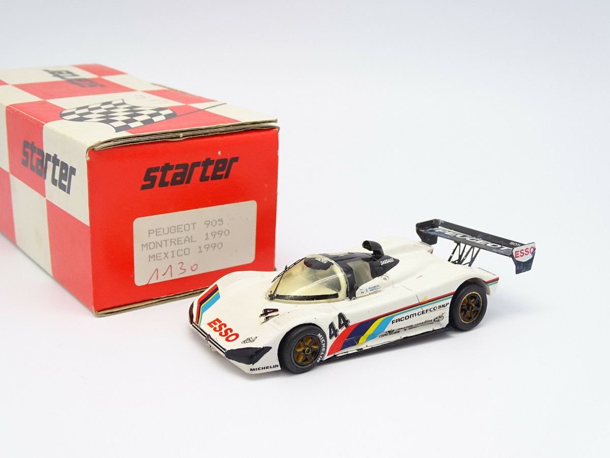 Miniature STARTER 1/43 Peugeot 905 Essais Circuit Paul Ricard 1990 + moteur - Collection