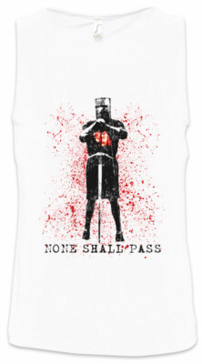 None Shall Pass Herren Tank Top Monty Schwarzer Ritter Black Knight Kokosnuß