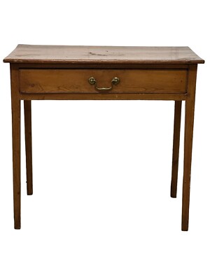 Antique southern table end console yellow pine country Sheraton 