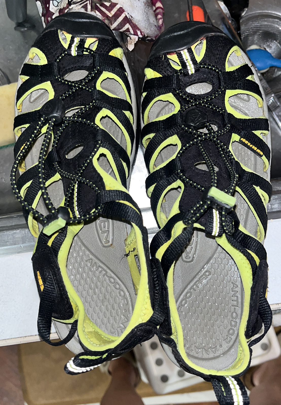 Sandali Impermeabili KEEN NERI VERDE LIME 9 5 Donna Antiodore Plantare Anatomico