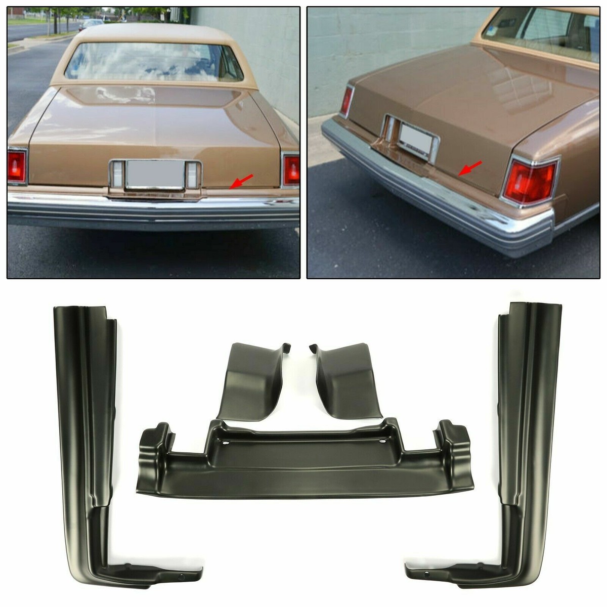 1976-1979 For Cadillac Seville Rear Body Bumper Fillers Extensions