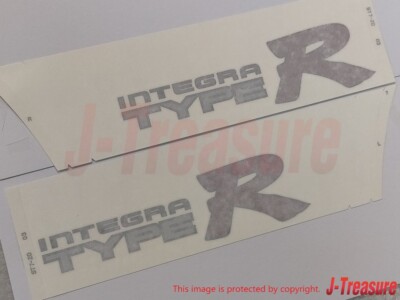 HONDA INTEGRA TYPE-R DC2 1997-2001 Original Seitenaufkleber Silber Rechts Lin...