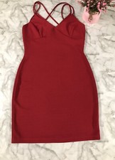 Fashion Nova Strappy Night Midi Party Dress Bodycon Sz Medium Made in USA NWOT