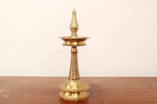 Oil Lamp Brass Samai Pooja Diya Hindu Pooja Lamp Temple Home Decor Gift Indian - 第 4/4 張圖片