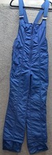 Vintage 70s 80s Roffe Skiwear Royal Blue Ski Bibs Made In USA - See Measurements