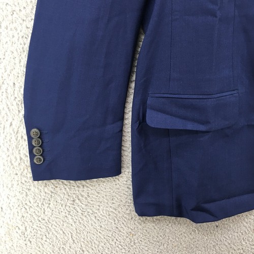 Haggar Classic Fit Suit Jacket Mens 44R Blue Long Sleeve Notch Lapel Pockets NEW - Picture 5 of 24