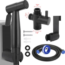 Handheld Bidet Toilet Bidet Sprayer kit with 7/8in T-Adapter, Metal Hose 47in