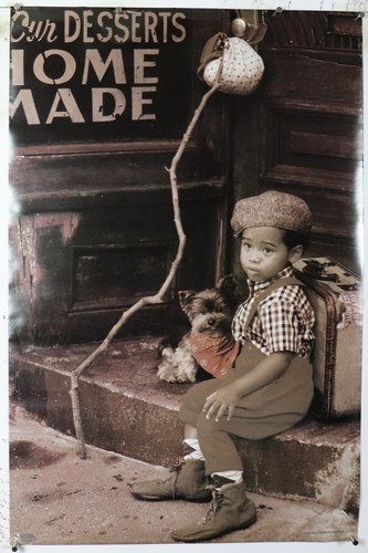 LIFES A BUMMER vintage POSTER AFRICAN AMERICAN BOY & DOG23.25"X35.50" NOS (b712) - Picture 3 of 3