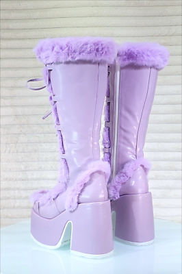 DEMONIA Camel 311 Stacked Pastel Purple Lilac Platform Goth Punk