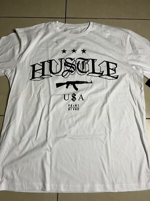 point blank Hustle White  Shirt size Xxl