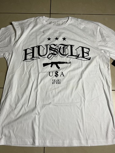 point blank Hustle White Shirt size Xxl 