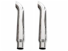 2pcs Chrome Curved 7-5odx 36length Exhaust Stack Pipe Truck 36 Inch Tailpipe