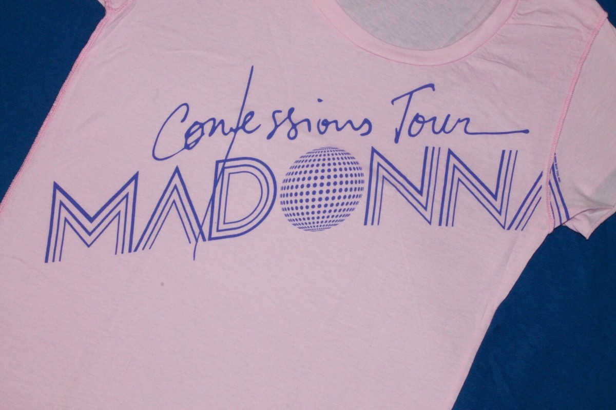 Y2K 2006 Madonna Shirt Confessions Tour Dance Pop Back Seam 