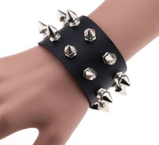Nietenband Stachelband Lederband Gothic Metall Punk Armband