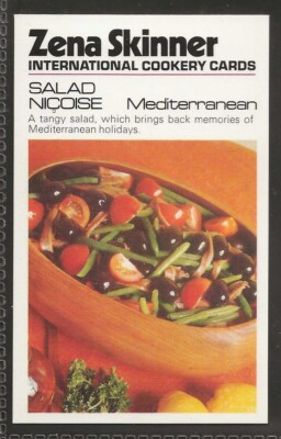 BROOKE BOND (TEA)-ZENA SKINNER COOKERY CARD 1974-#35- MEDITERRANEAN - NICOISE