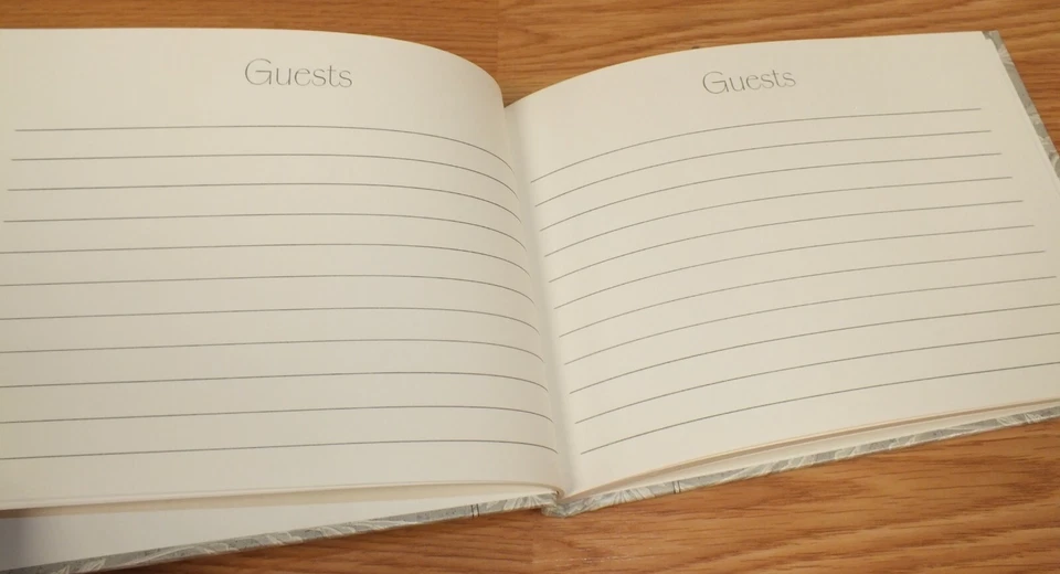 Libro de firma de invitados genuino C.R Gibson 25 aniversario de boda en caja **LEER** Foto 4 de 4