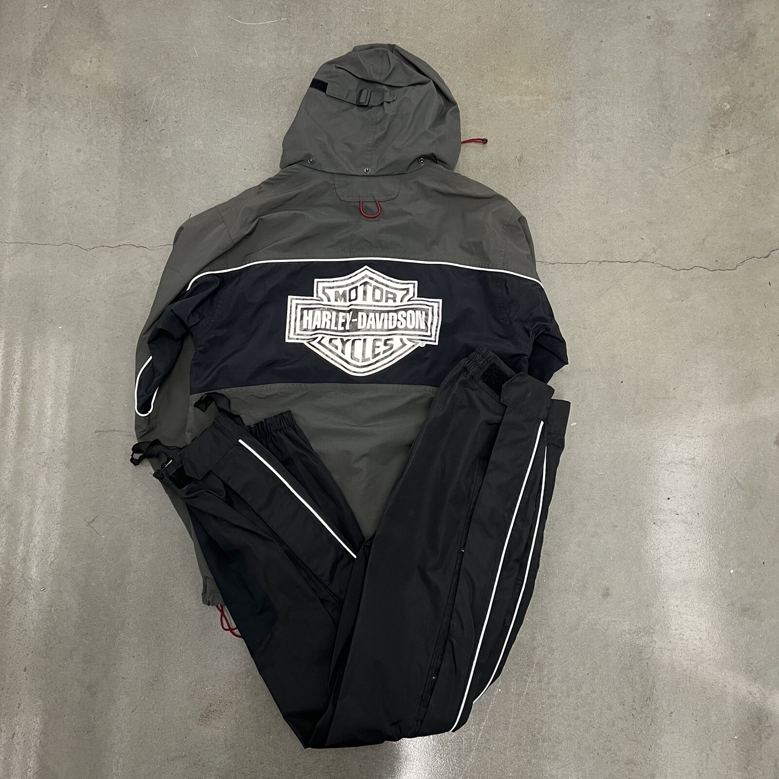 Harley Davidson Rain Gear Suit Small Mens Jacket Pants Gem
