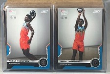 2021 TOPPS NOW Overtime Elite AUSAR & AMEN THOMPSON RC Blue Parallel 2/49 lot