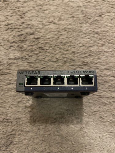 Netgear Prosafe 5 Port Gigabit Ethernet Plus Switch. Model GS105E - Picture 2 of 3