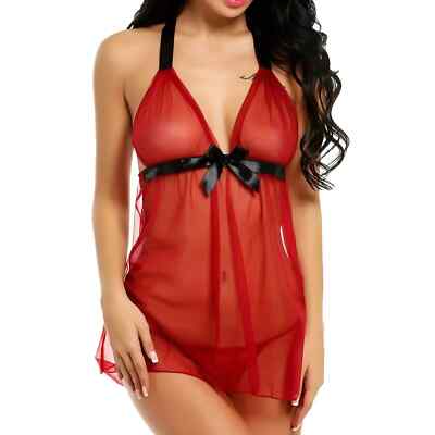 Lenceria Para Mujer Pijama Babydoll Ropa de Dormir Interior Sexy Bata De Seda