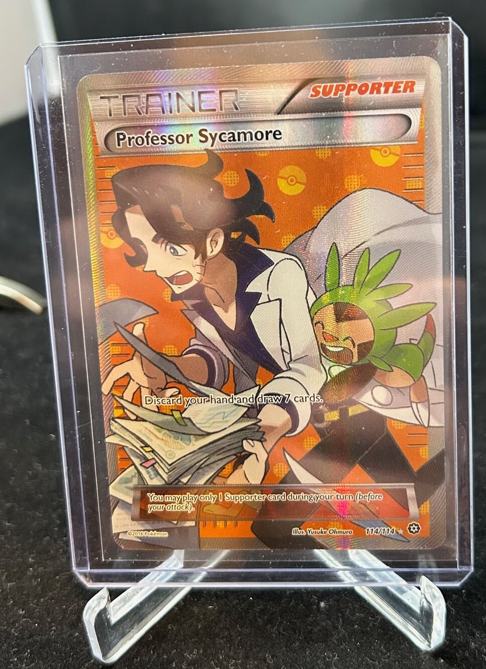 2016 Pokemon TCG Professor Sycamore Holo Ultra Rare 114/114 - Steam Siege
