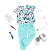 Our Generation Healthy Paws VETERNARIAN Outfit Playset for 18" Dolls Ages 3 NEW
