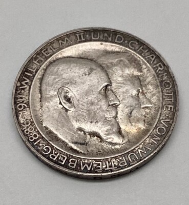 1911-F Silver 3 Marks Wurttemberg