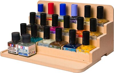 Bucasso Plastic Model Paint Rack MDF Assembled Workstation 4-tier paint rack GK3