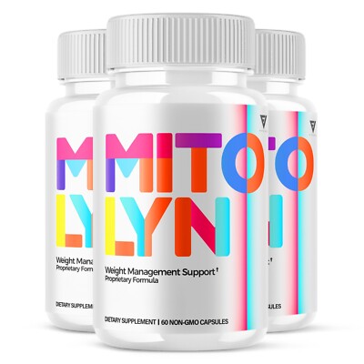 (3 Pack) Mitoyln Capsules Mito Lyn Weight Loss Support Pills (180 Capsules)