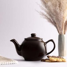 Image of Price & Kensington 2 Cup Teapots Teal Mustard Pastel Blue Rockingham Matt Black