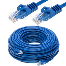 Cat5e Patch Cable with Snagless RJ45 Connectors - 100 ft, Blue
