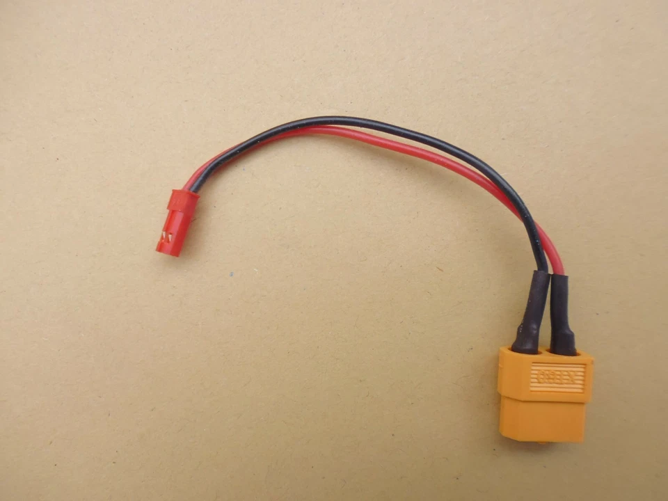 Adaptateur XT 60 femelle JST rouge male neuf A7 - Photo 1/1