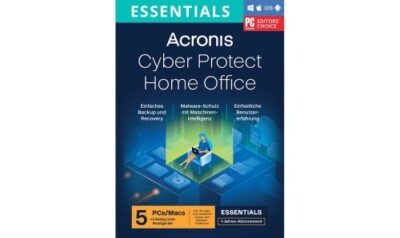 Acronis Cyber Protect Home Office Essentials, 5 Geräte - 1 Jahr