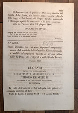 CUGGIONO 1866 ROYAL DECREE X NATIONAL GUARD-6480