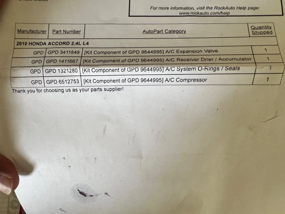 Kit de compresor de aire acondicionado - Kit completo de aire acondicionado 4 estaciones 4946NK para Honda CR-V 07-11 Foto 4 de 4