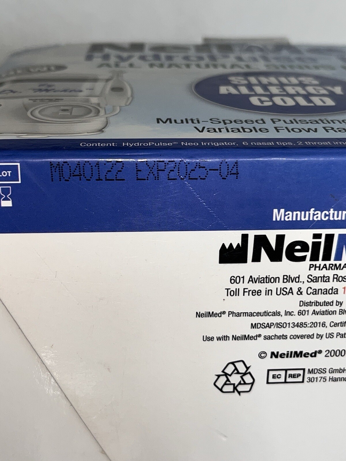 NeilMed HydroPulse Neo Multi-Speed Electric Pulsating Nasal Sinus Irrigation NOB