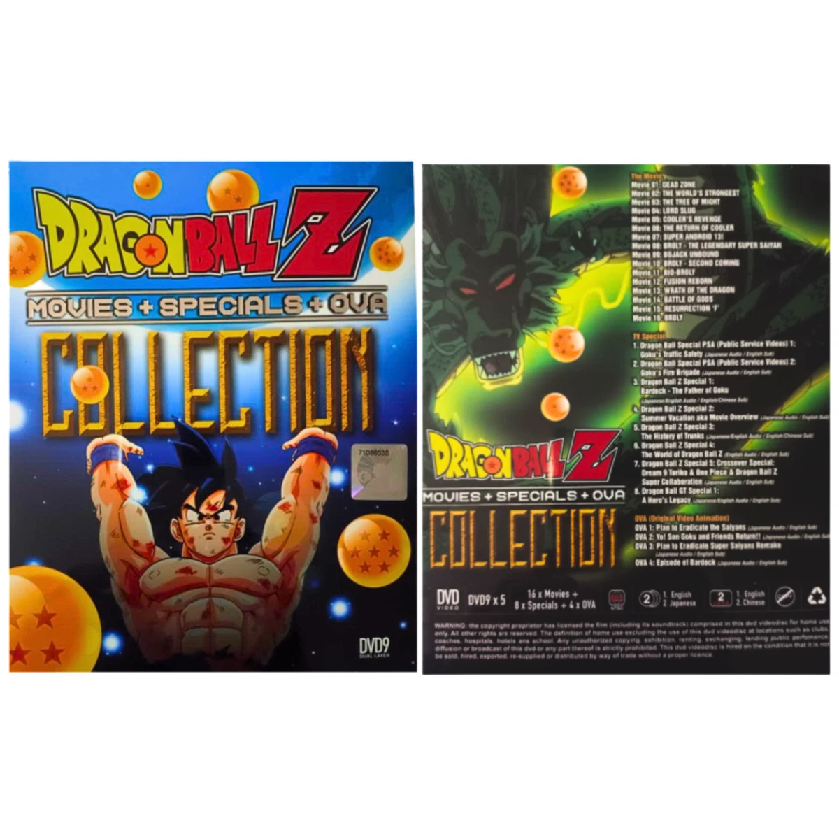 Dragon Ball Z Movies Collection Edition Anime Dvd English Dubbed