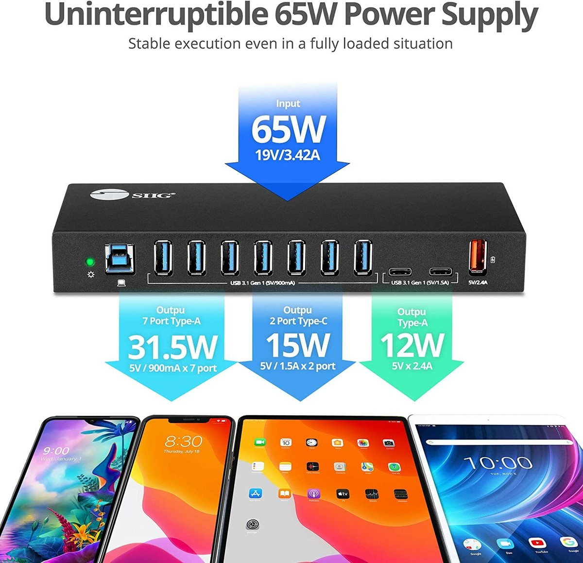 SIIG 16-Port Industrial USB-C PD Charging Station - 600W - Supports 30W SIIG 16-Port Industrial USB-C PD Charging Station - 600W - Supports 30W