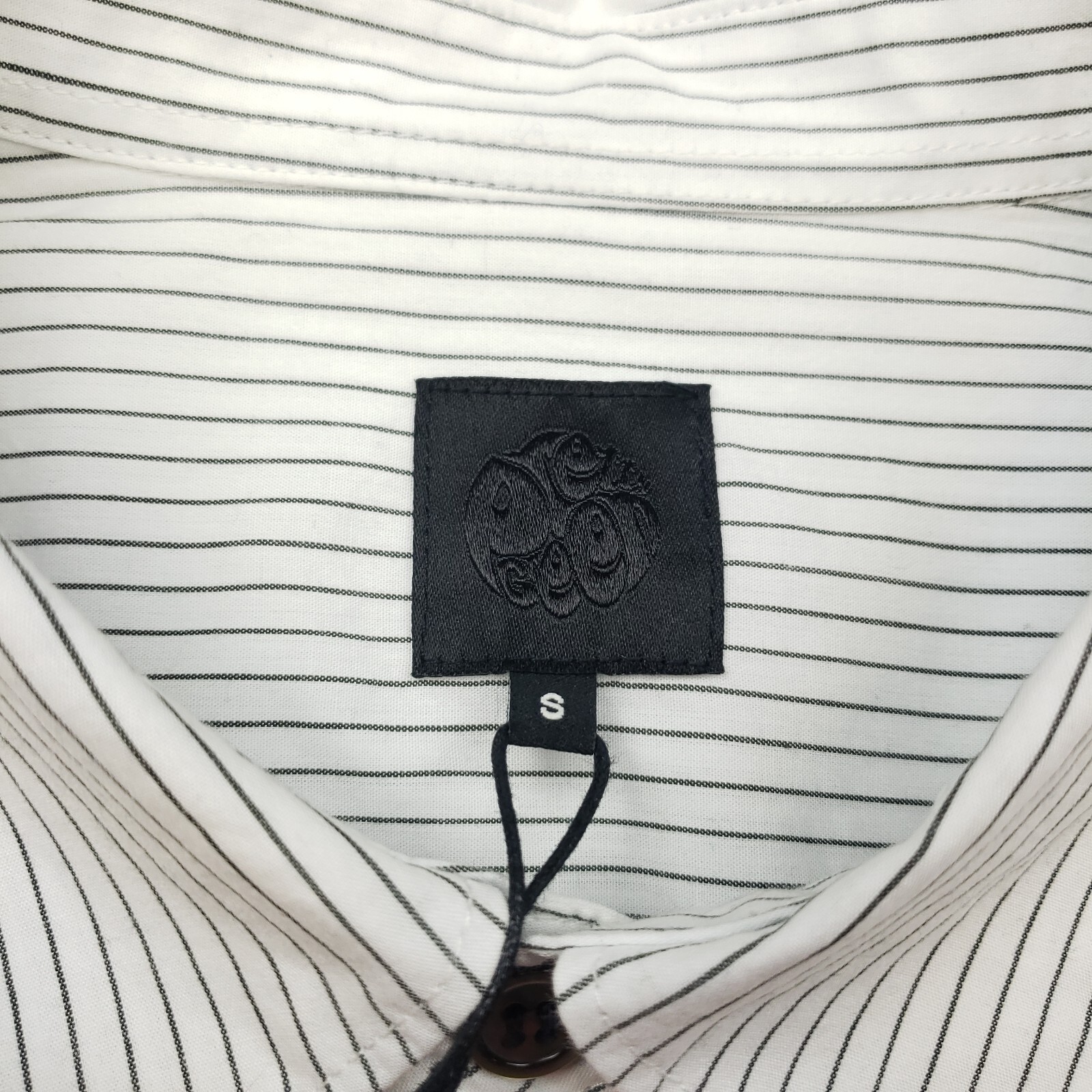 Pretty Green Mens Shirt Union Jack Small Slim Fit White Striped RRP £85 image 9