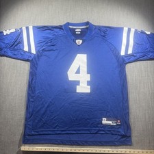 Indianapolis Colts Football Jersey Mens XL Blue NFL Vinatieri Reebok Authentic