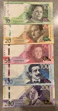 Peru 10-200 Soles 5 Pieces Banknote Set Of 2019-2021 UNC