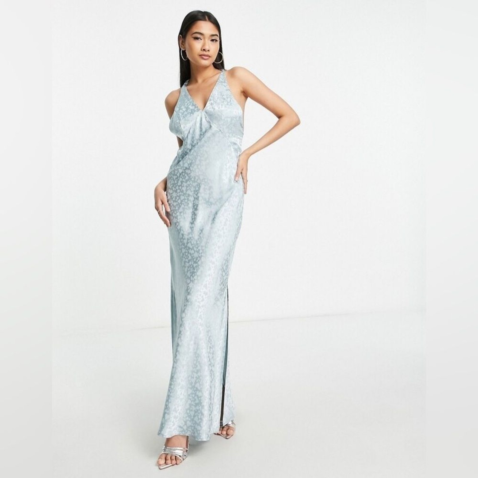 NWT Topshop heart jacquard slip dress