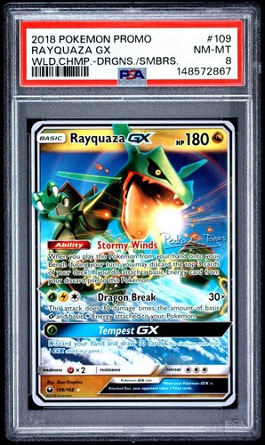 Rayquaza-GX graded PSA 8 for sale on eBay