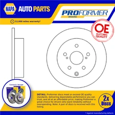 2x Brake Discs Pair Solid Rear 281mm PBD8252 Proformer Set 4243142060 New